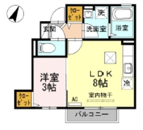 カルチェラタンの物件間取画像